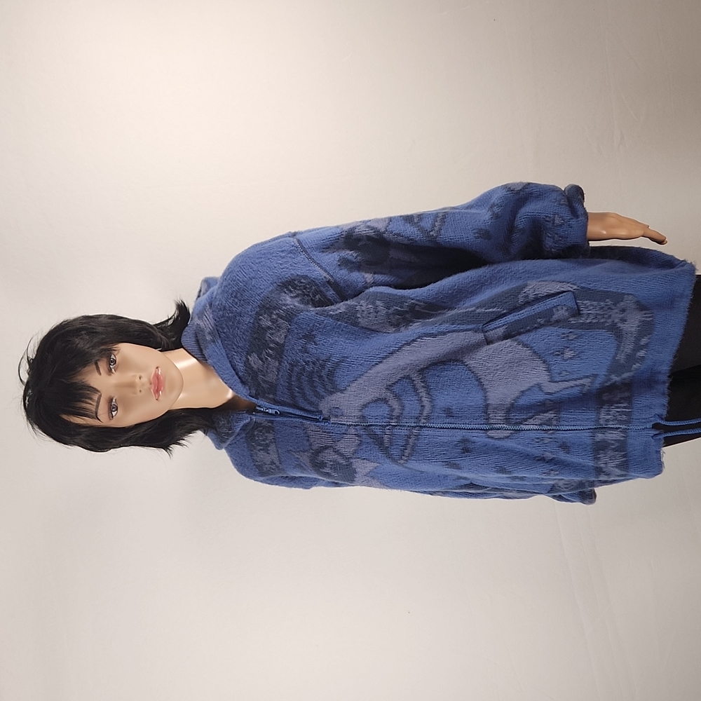 Kokopelli Wool Jacket by Artesanias Tuntaquimba, Ecuador, Size L